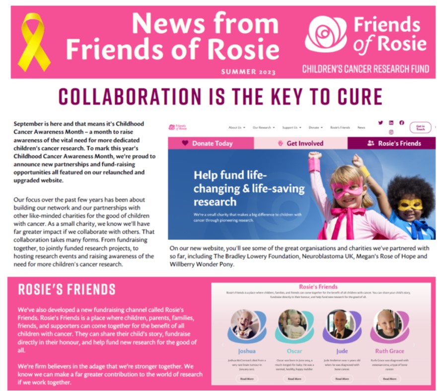 Friends of Rosie newsletter